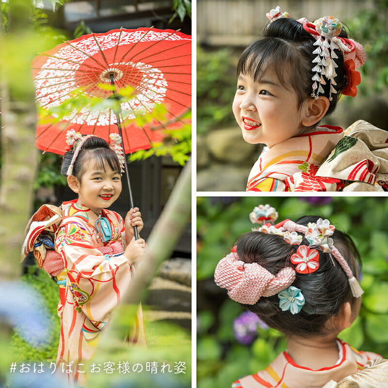 七歳八重梅かんざしセット