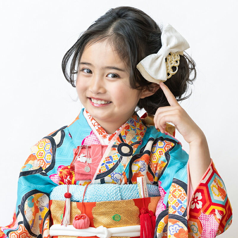 片ながしリボン 白×金ちらし 5