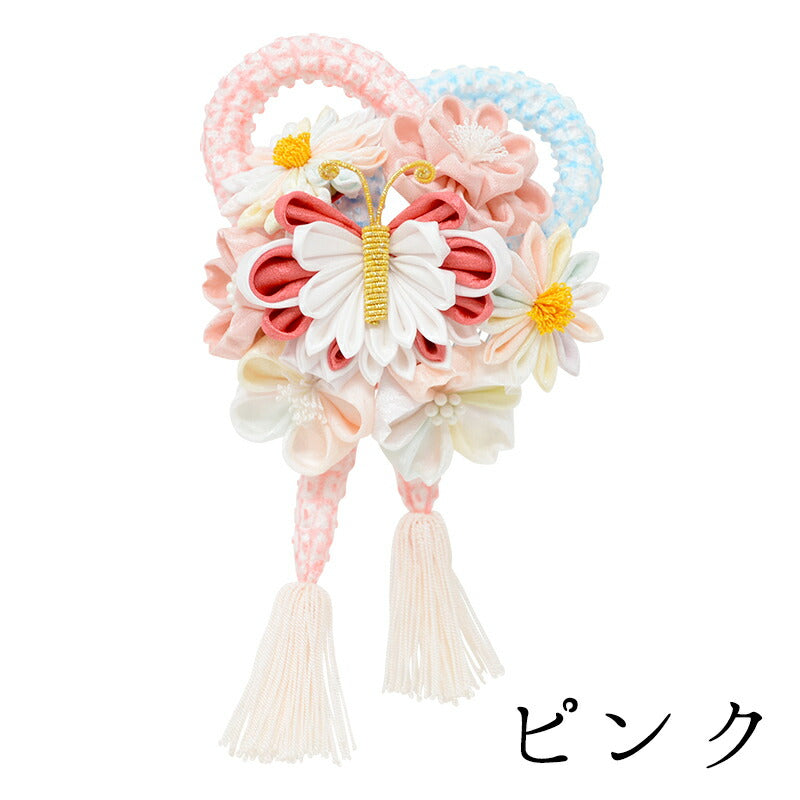 花束に蝶コーム