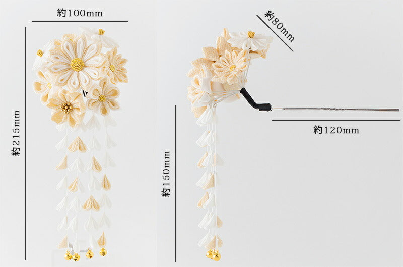 金ちらし花束かんざし 桐箱つき