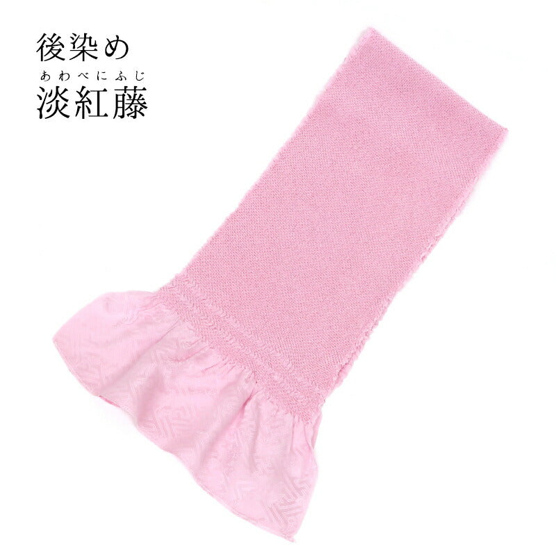 総絞り帯揚げ 後染め 淡紅藤|正絹 総絞り 帯揚げ 京都 おはりばこ