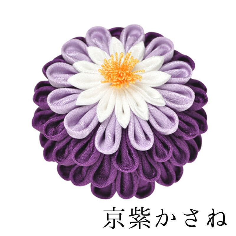 はんくすクリップ 京紫かさね｜正絹 つまみ細工 京都 おはりばこ