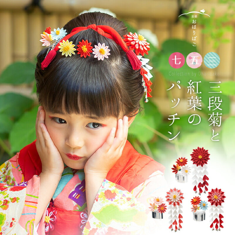 三歳・三段菊と紅葉のパッチンセット