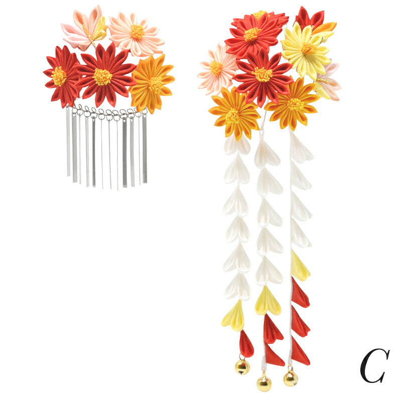 七歳菊と紅葉のかんざしセット