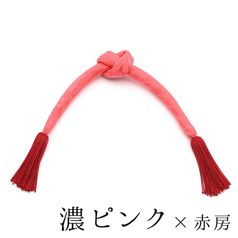 正絹房付ちんころ 短い / 濃ピンク｜正絹 七五三 京都 おはりばこ