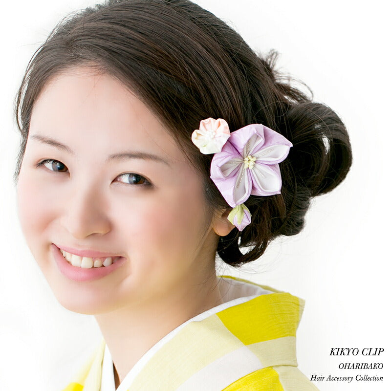 桔梗ヘアクリップ　大（コサージュピン付き） 4
