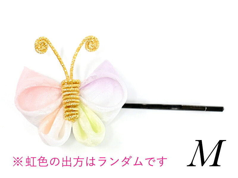 古布の蝶々ヘアピン M