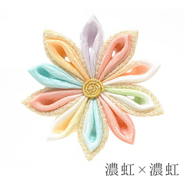 菊花（金ちらし×そめはな）クリップ・コーム クリップ / 濃虹×濃虹