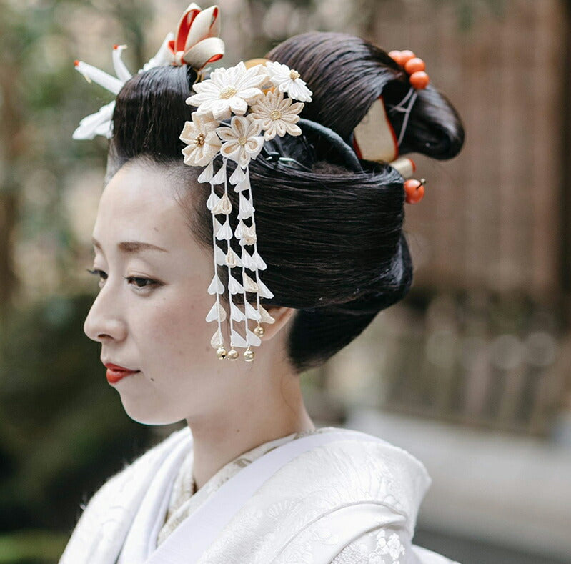 金ちらし花束かんざし　桐箱つき