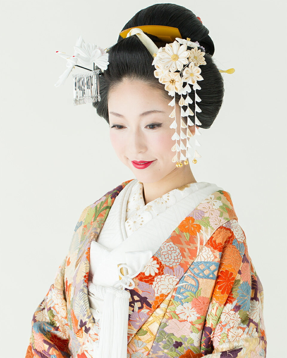 金ちらし花束かんざし　桐箱つき