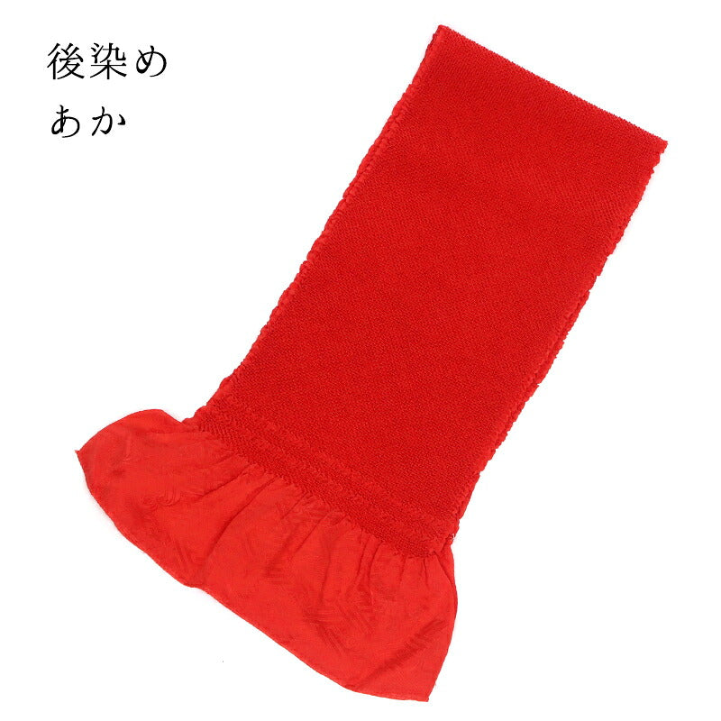 総絞り帯揚げ 後染め あか｜正絹 総絞り 帯揚げ 京都 おはりばこ