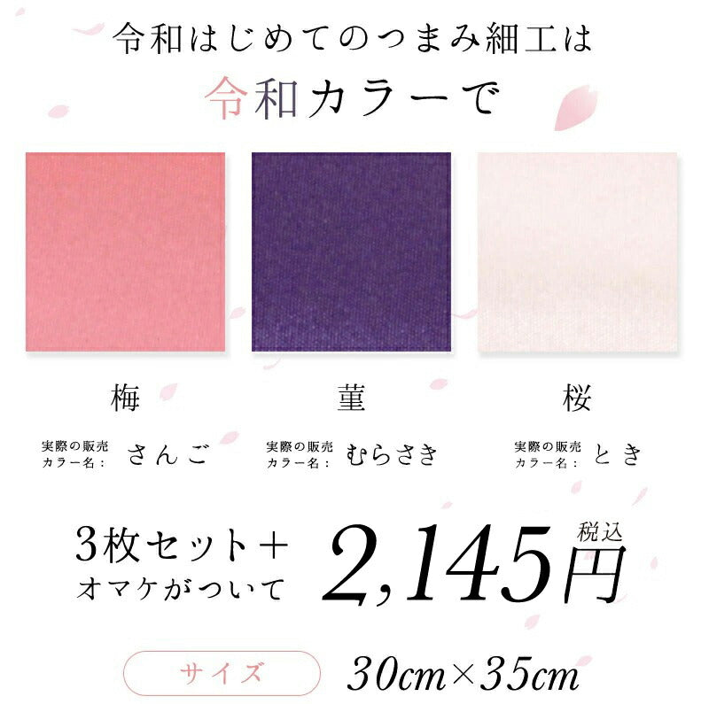 令和慶祝カラー　羽二重10匁　3色セット 2